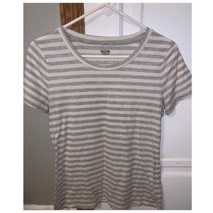 Grey and white striped top
